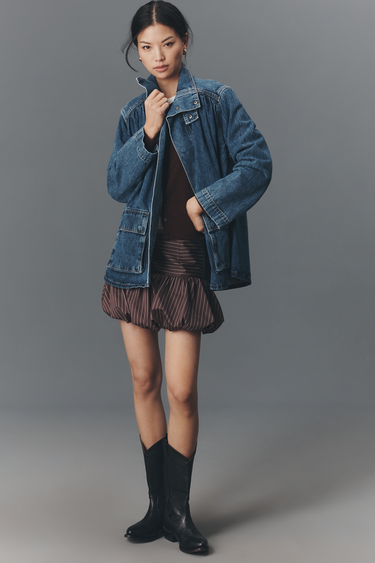 Etica Sonora Bohemian Denim Barn Jacket