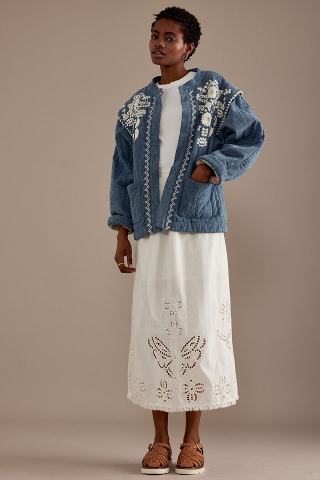 Louise Misha Maurice Embroidered Quilted Jacket | Anthropologie UK