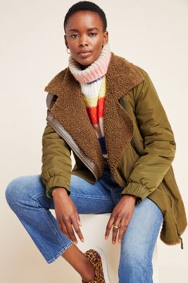 Anthropologie sherpa shop jacket