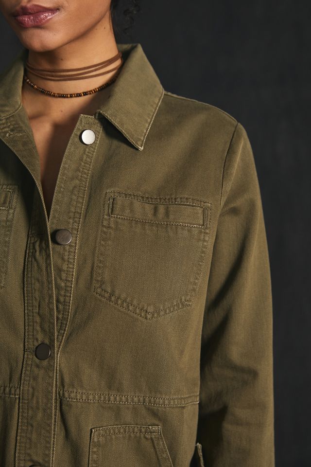 Crochet-Back Denim Utility Jacket #3