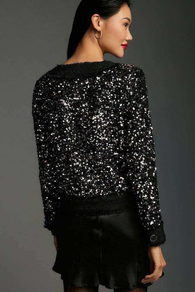 Anthropologie sequin jacket best sale