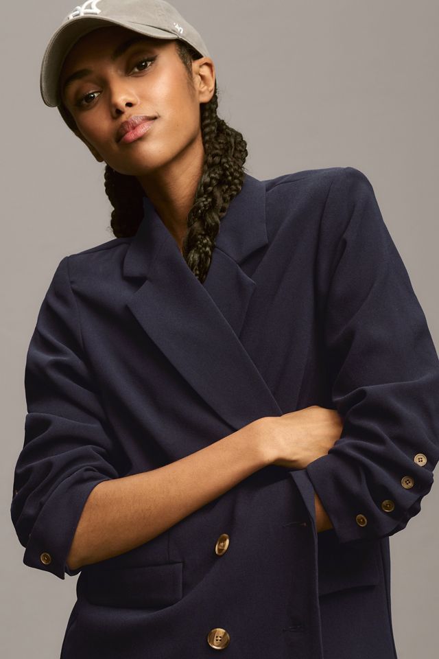 By Anthropologie Cinched-Sleeve Blazer #2
