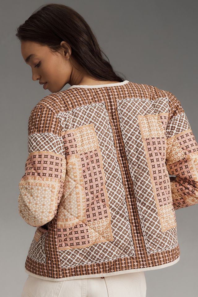By Anthropologie Collarless Quilted Jacket #2