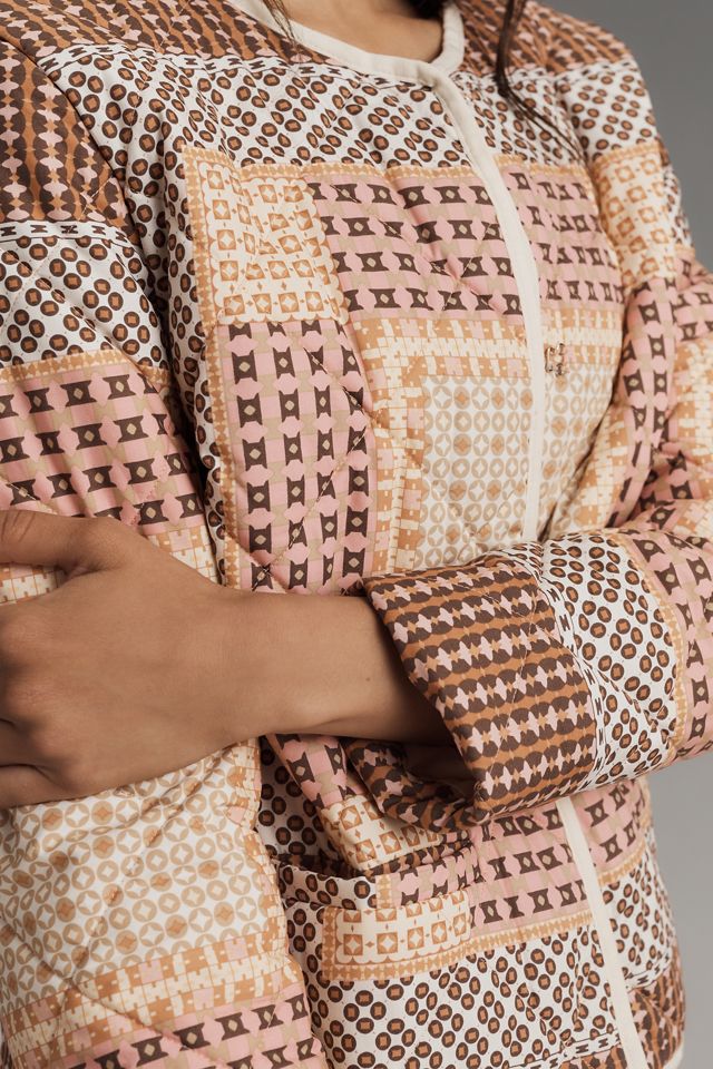 By Anthropologie Collarless Quilted Jacket #3