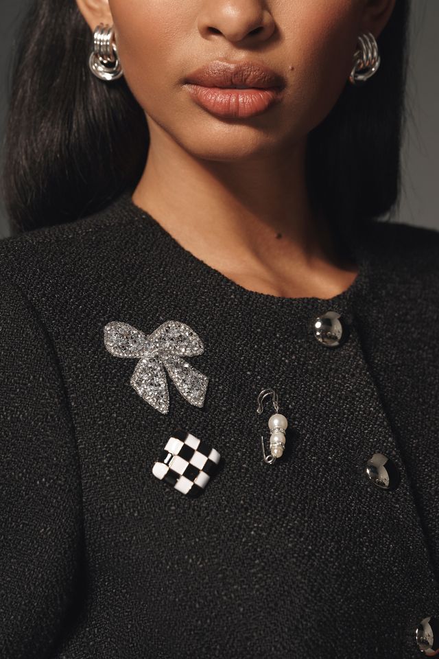 By Anthropologie Tweed Pin Jacket #4