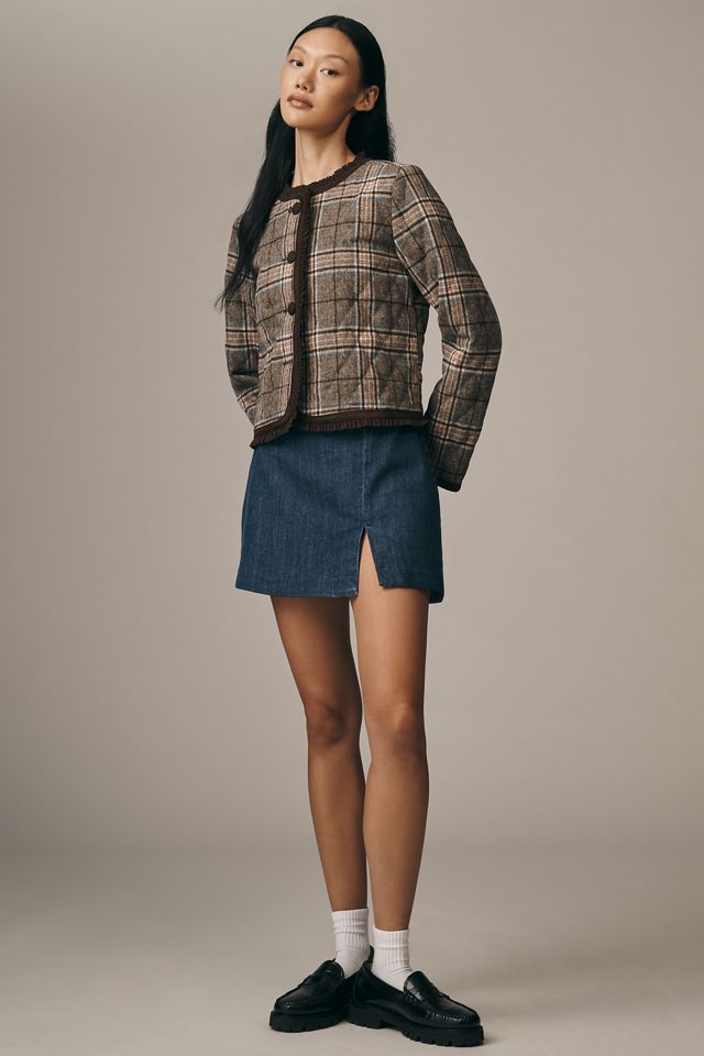 By Anthropologie Quilted Plaid Lady Jacket #2