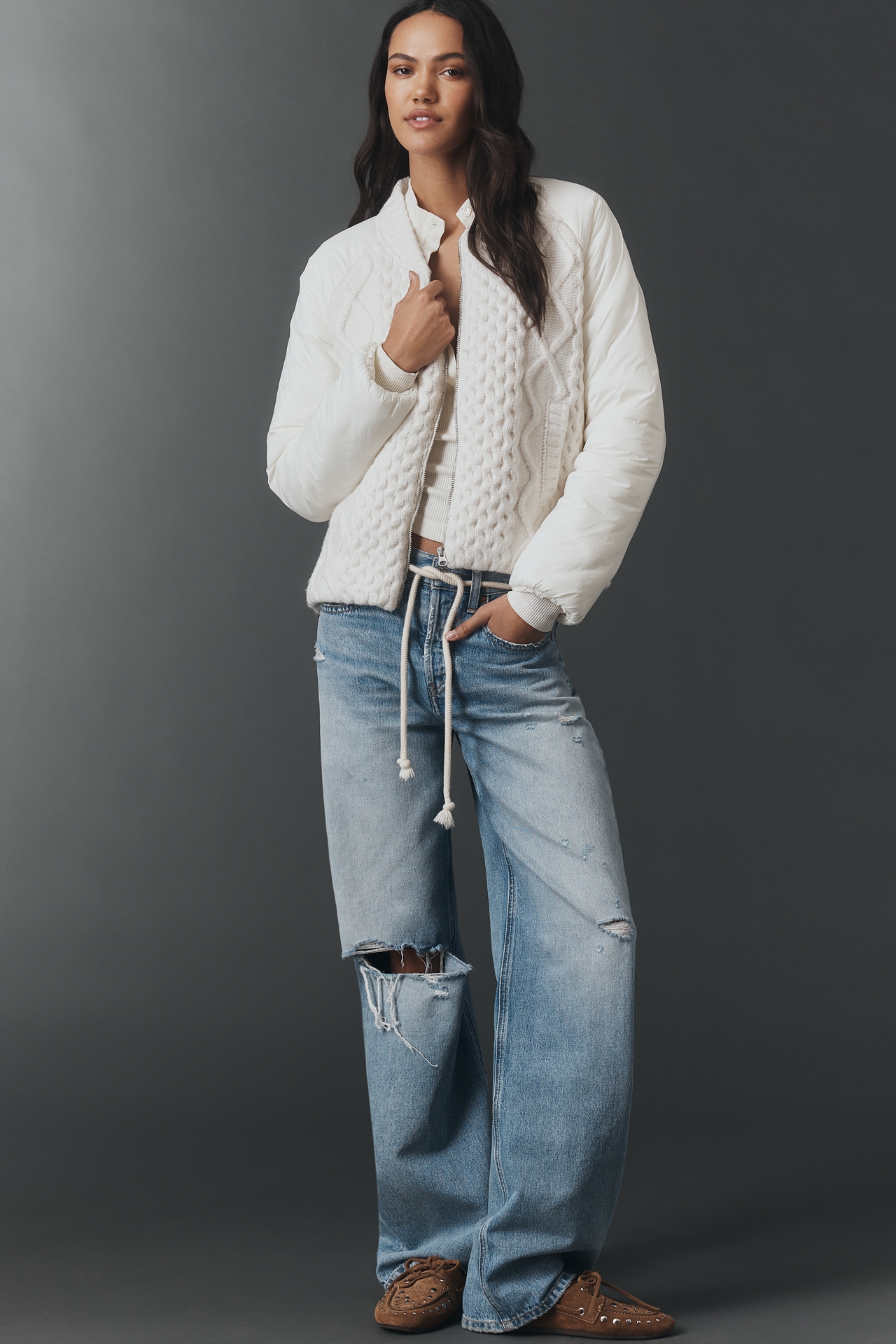 By Anthropologie Sweater Puffer Jacket