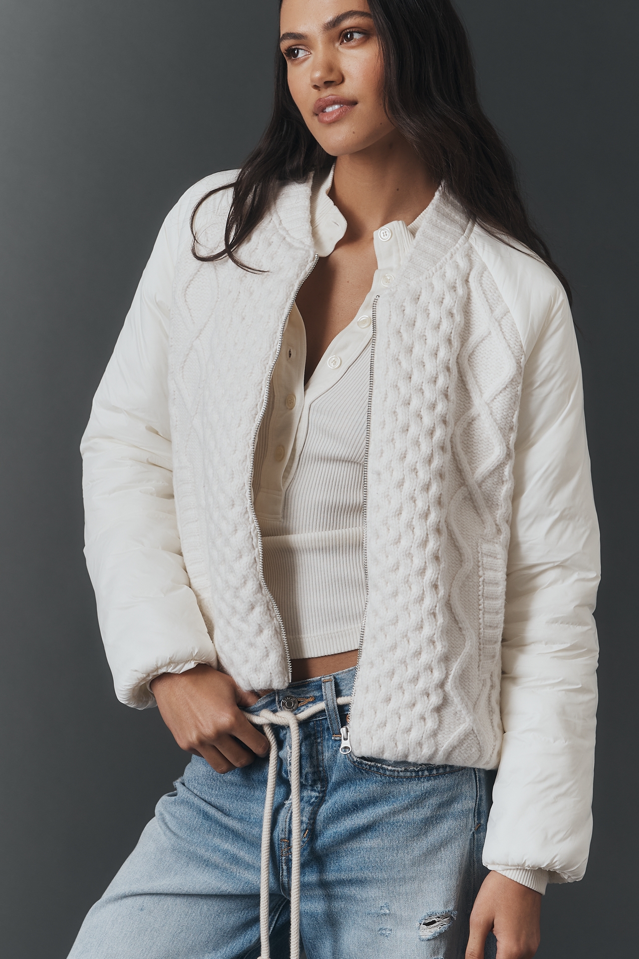 By Anthropologie Sweater Puffer Jacket
