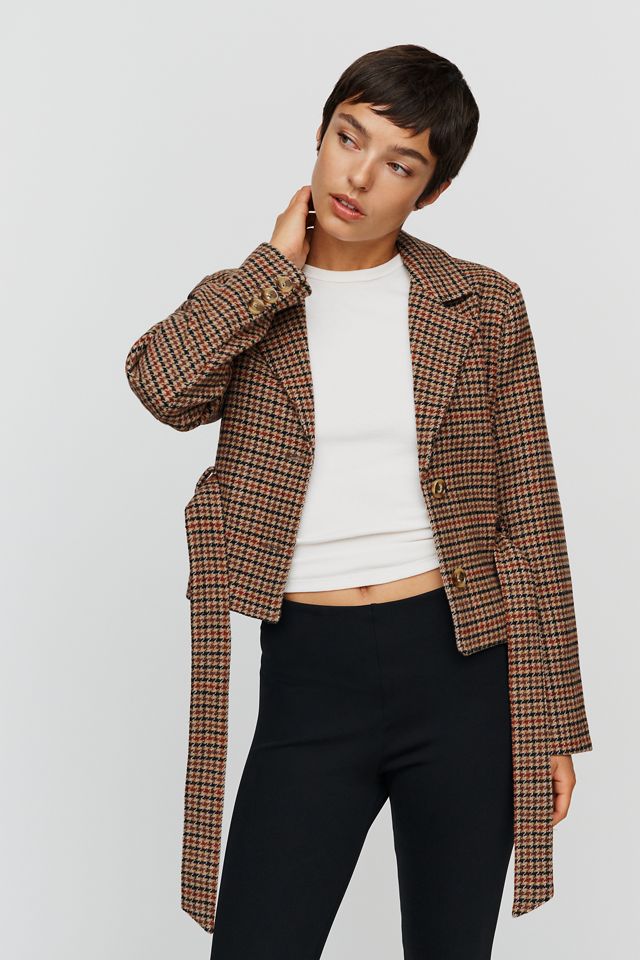 Central Park West Heritage Cropped Tie Blazer #4