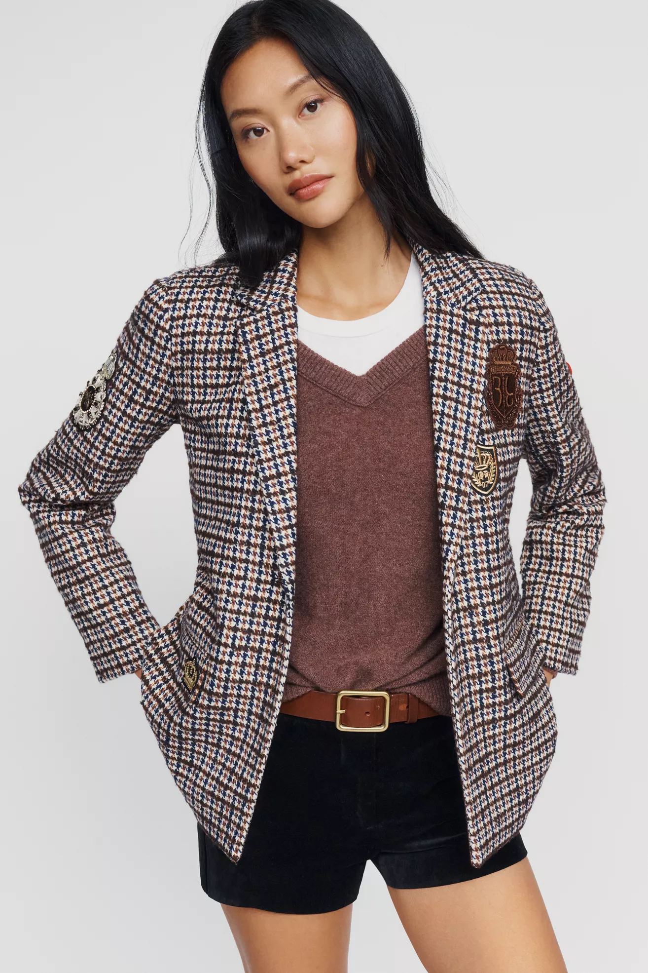 By Anthropologie Heritage Patchwork Blazer