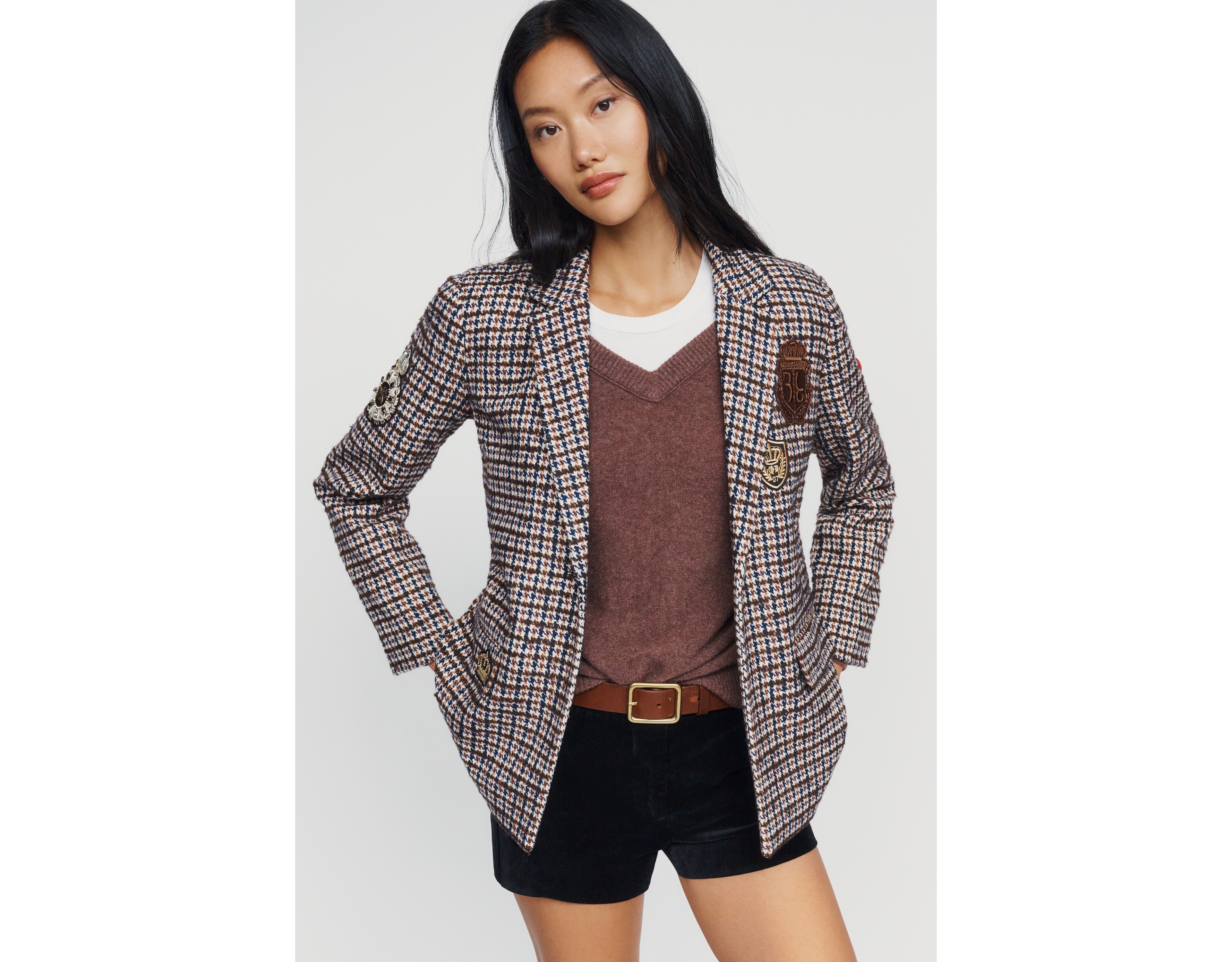 By Anthropologie Heritage Patchwork Blazer
