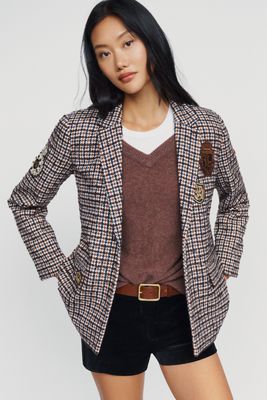 By Anthropologie Heritage Patchwork Blazer