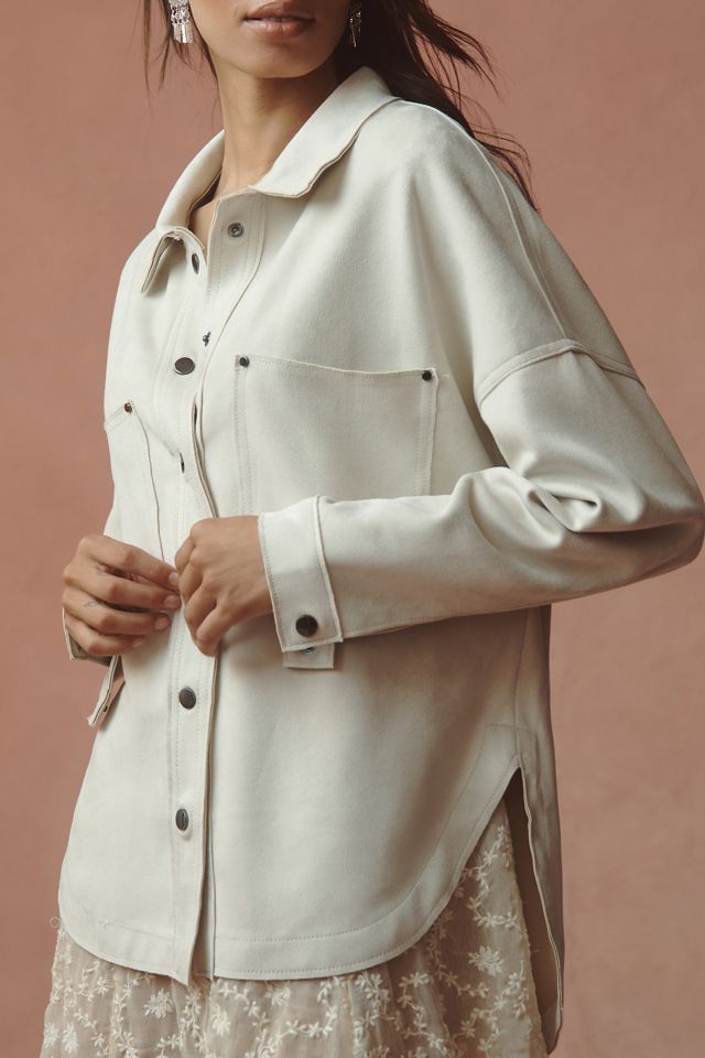 Dear John Gina Faux Suede Shirt Jacket #1
