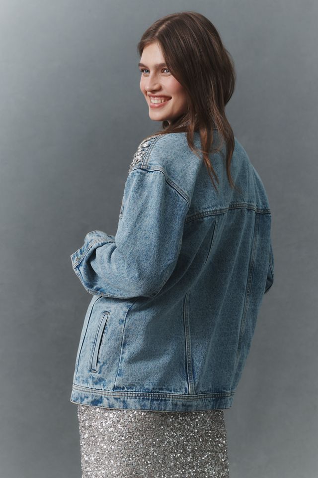 Dear John Bonheur Embellished Denim Trucker Jacket #3