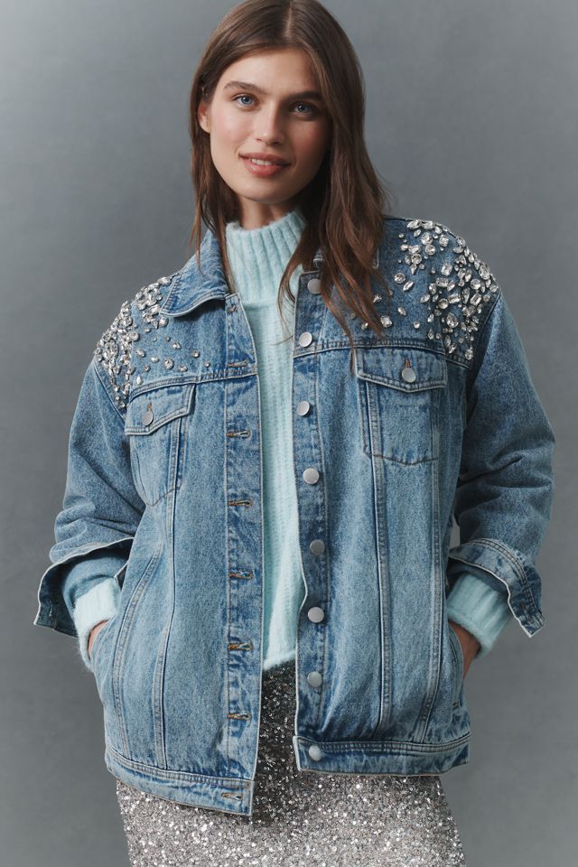 Dear John Bonheur Embellished Denim Trucker Jacket #4