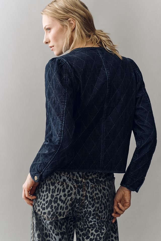 Dear John Kit Quilted Denim Puff Sleeve Jacket #1