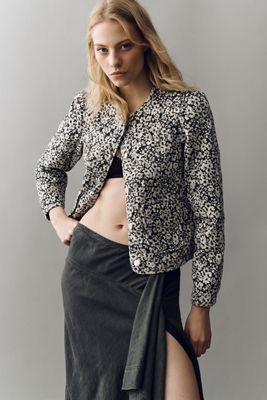 Dear John Kit Quilted Denim Puff Sleeve Jacket