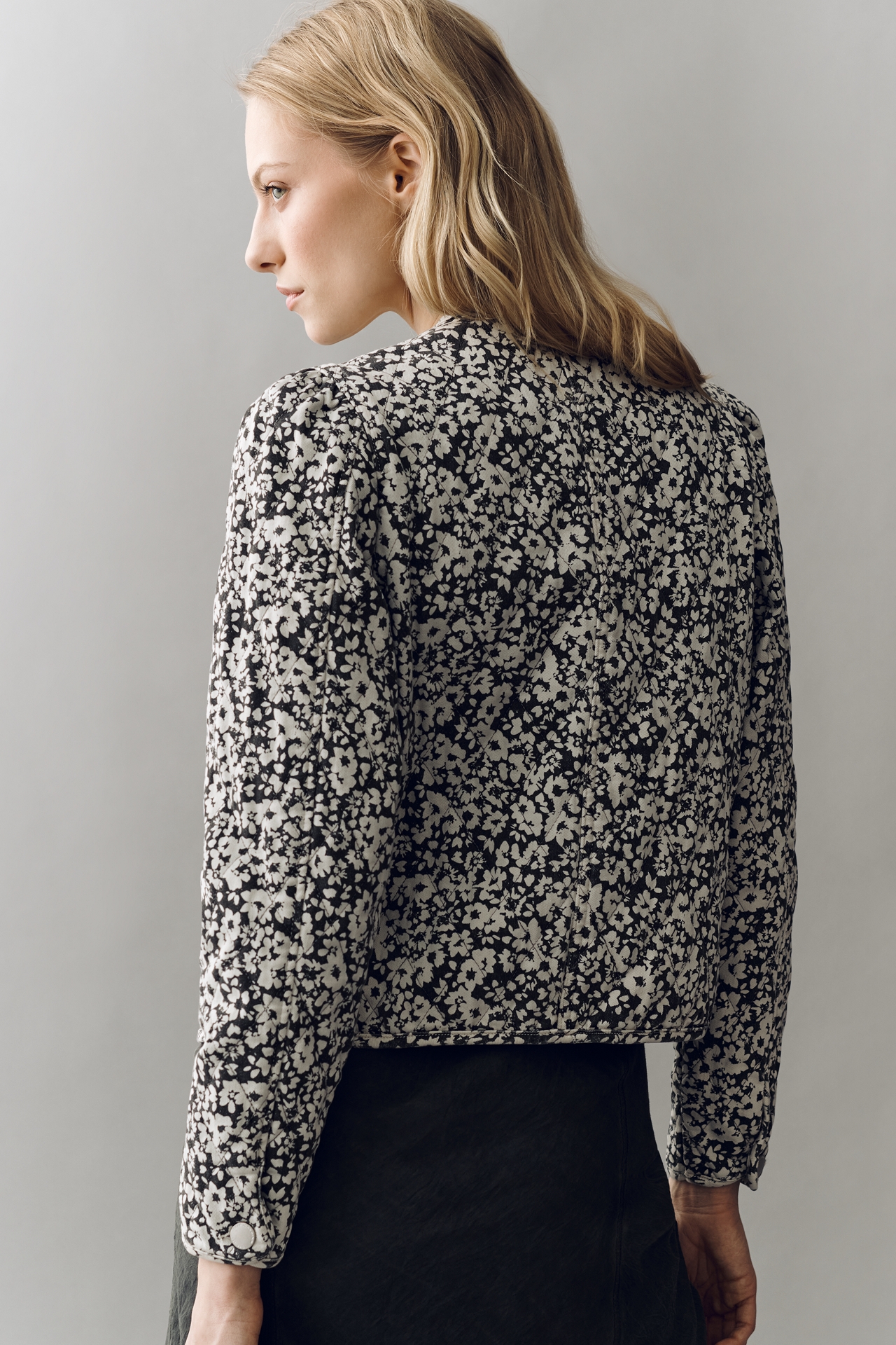 Dear John Kit Quilted Denim Puff Sleeve Jacket