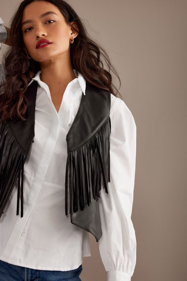 Fringe Leather Waistcoat #3