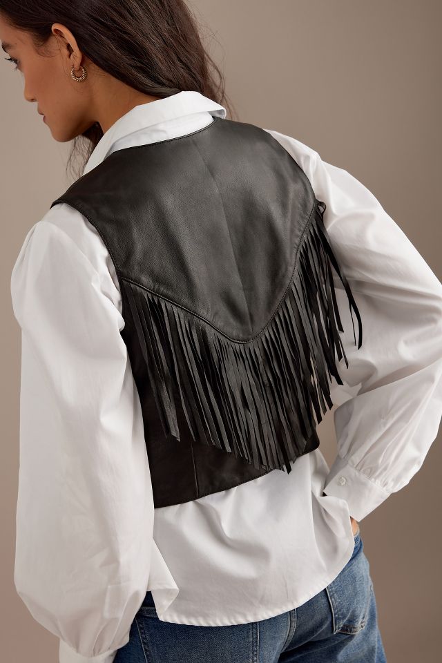 Fringe Leather Waistcoat #6