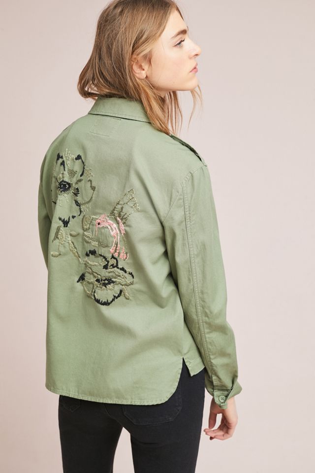 Birdsong Embroidered Shirt Jacket #1