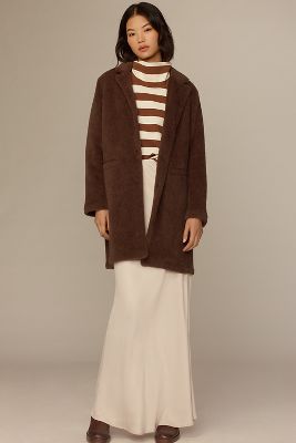 SANCTUARY HOMETOWN FUZZY KNIT COAT JACKET 