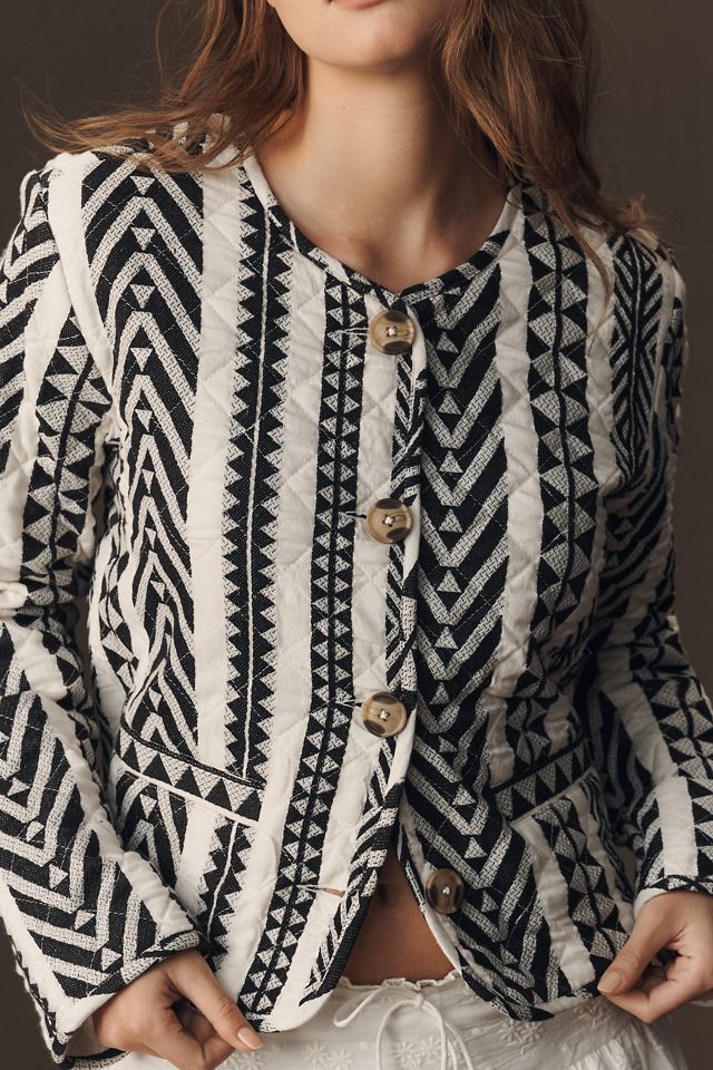 Sanctuary Coco Jacquard Button-Front Jacket #2