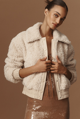 Sanctuary Libby Sherpa Jacket In Beige