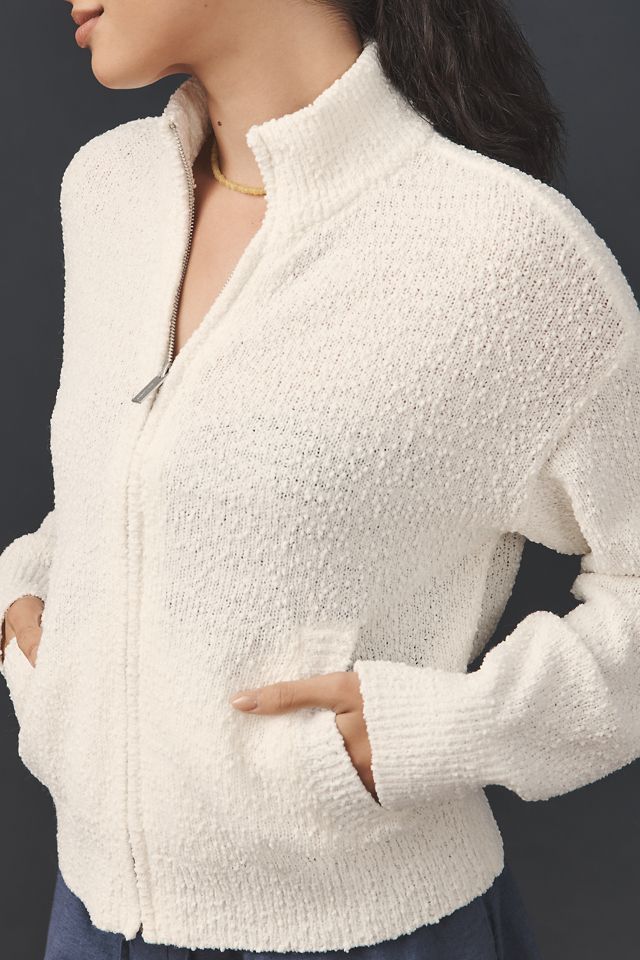Sanctuary Bouclé Knit Bomber Jacket #1