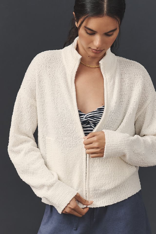 Sanctuary Bouclé Knit Bomber Jacket #3
