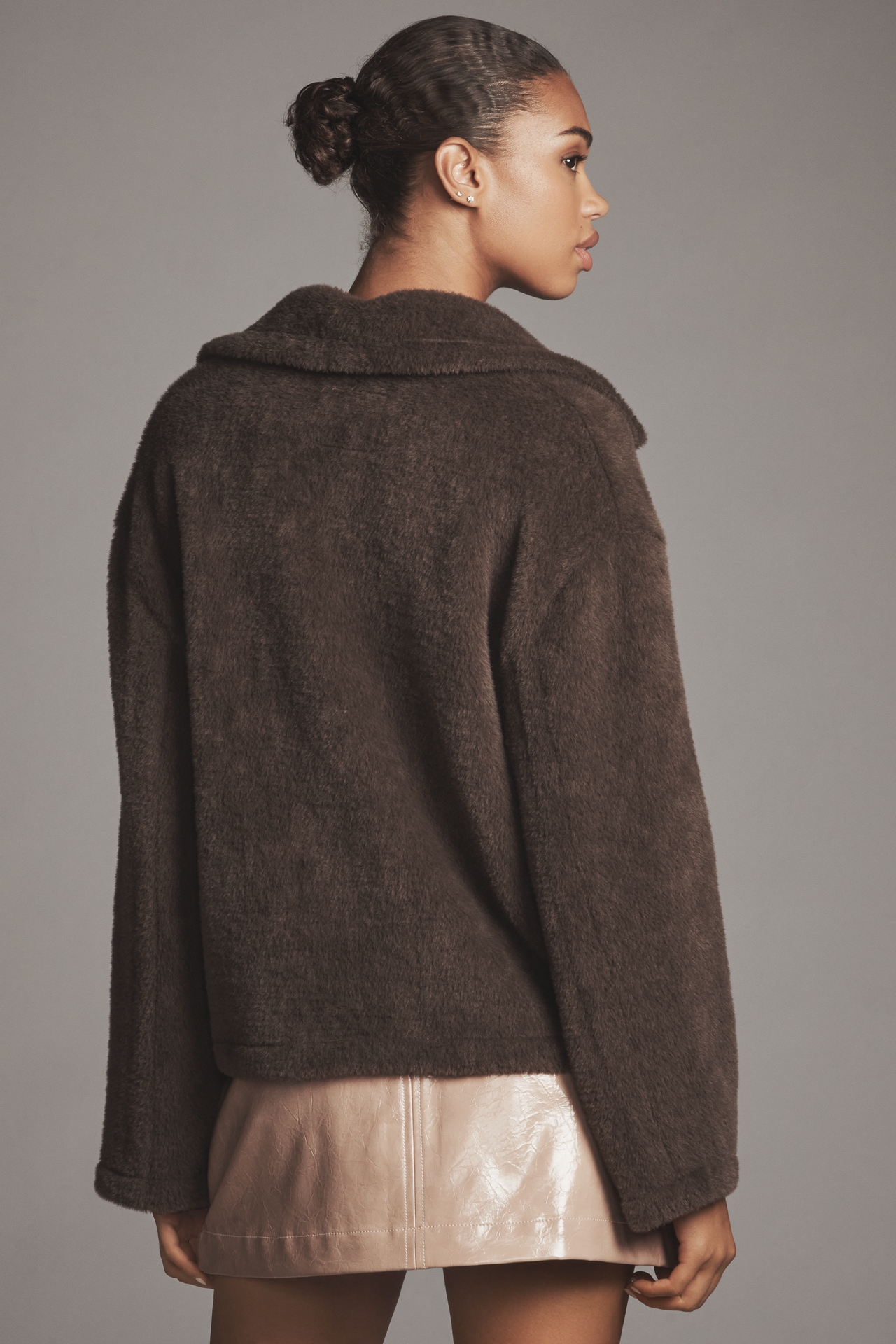 Sanctuary Colette Faux-Fur Knit Jacket