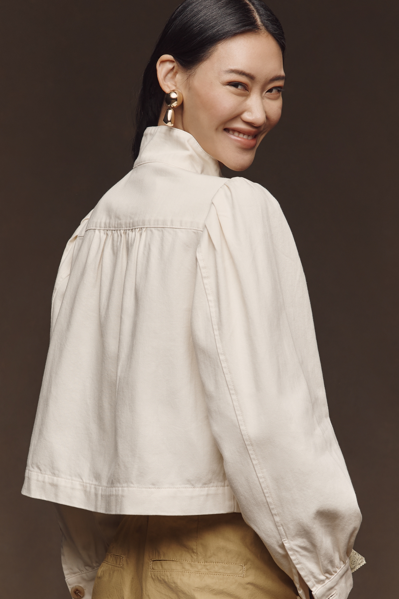 Sanctuary Twill Funnel-Neck Jacket