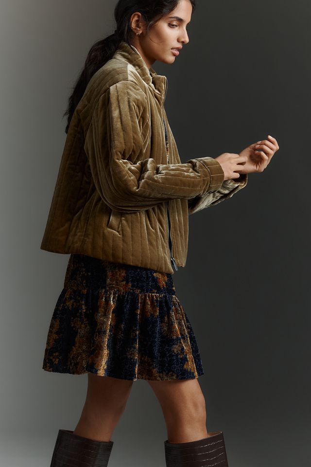Sanctuary Victoria Quilted Velvet Jacket | Anthropologie