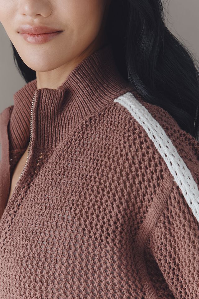 Sanctuary Open-Knit Track Jacket | Anthropologie