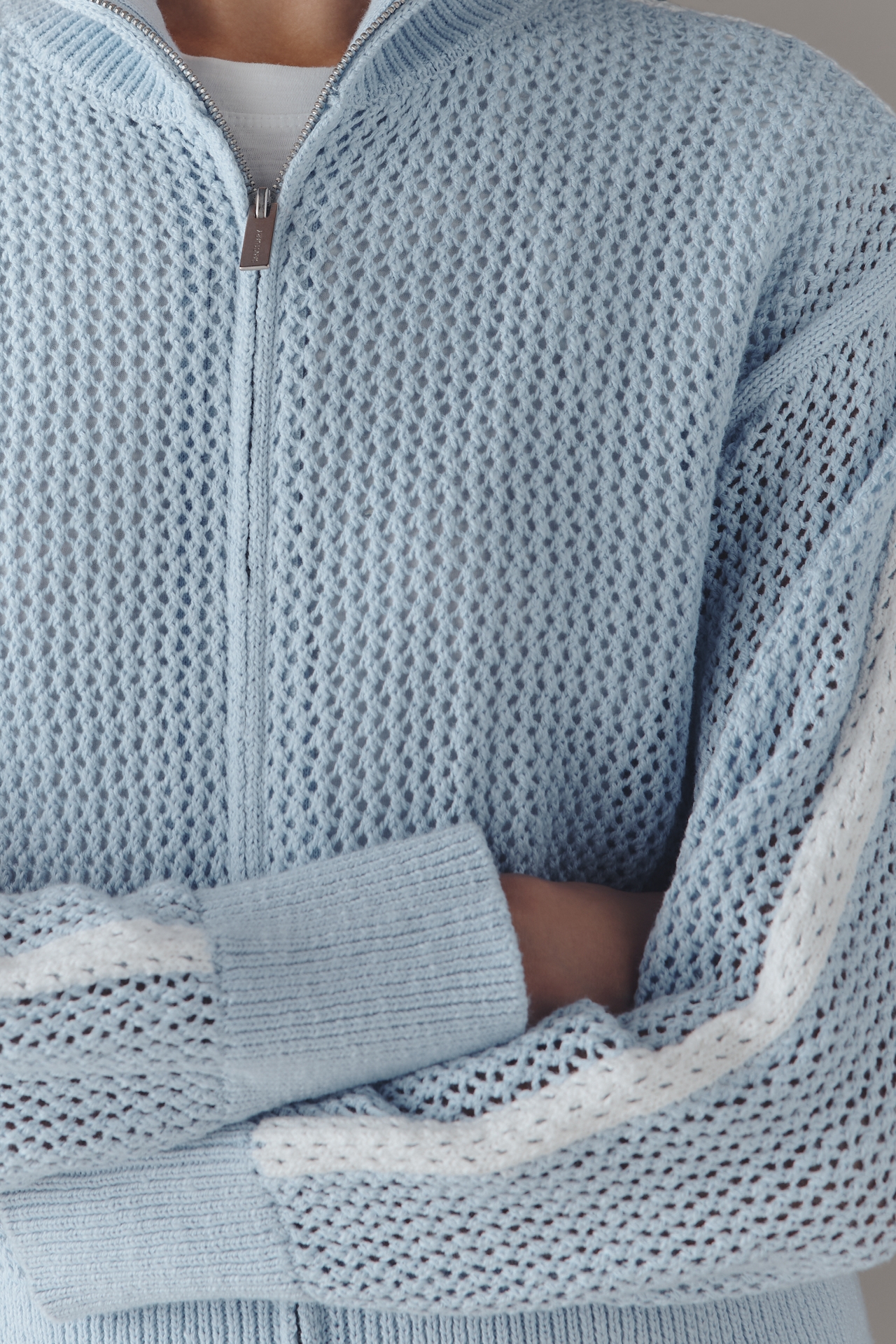 Sanctuary Open-Knit Track Jacket