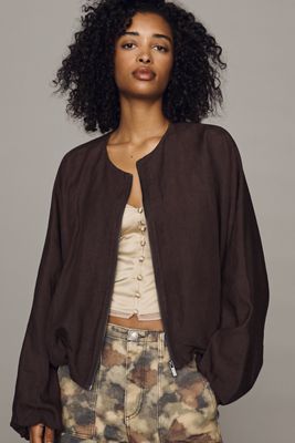 Sanctuary Linen Bubble Jacket