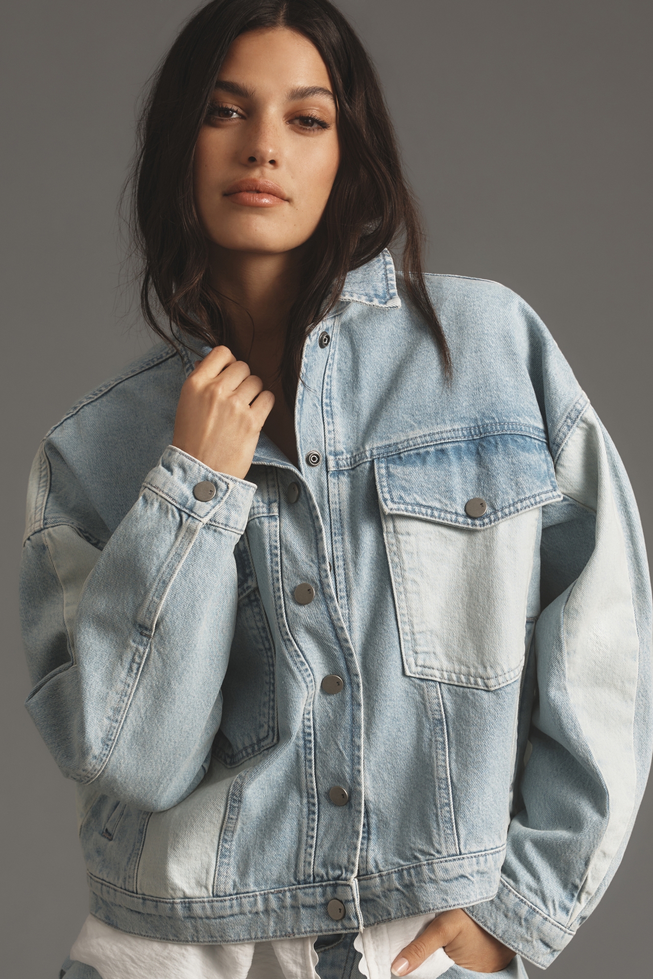 Pilcro Colorblock Denim Jacket