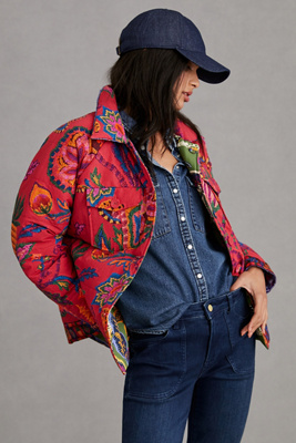 Farm Rio Mixed Prints Tapestry Reversible Jacket | Anthropologie