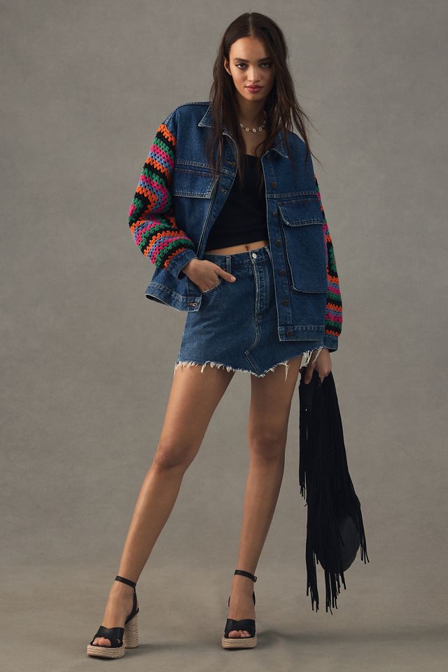 Farm Rio Crochet Denim Jacket #1