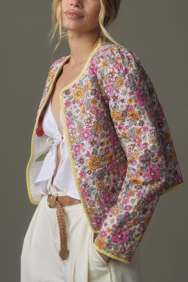 Love The Label Reversible Embroidered Quilt Jacket #1