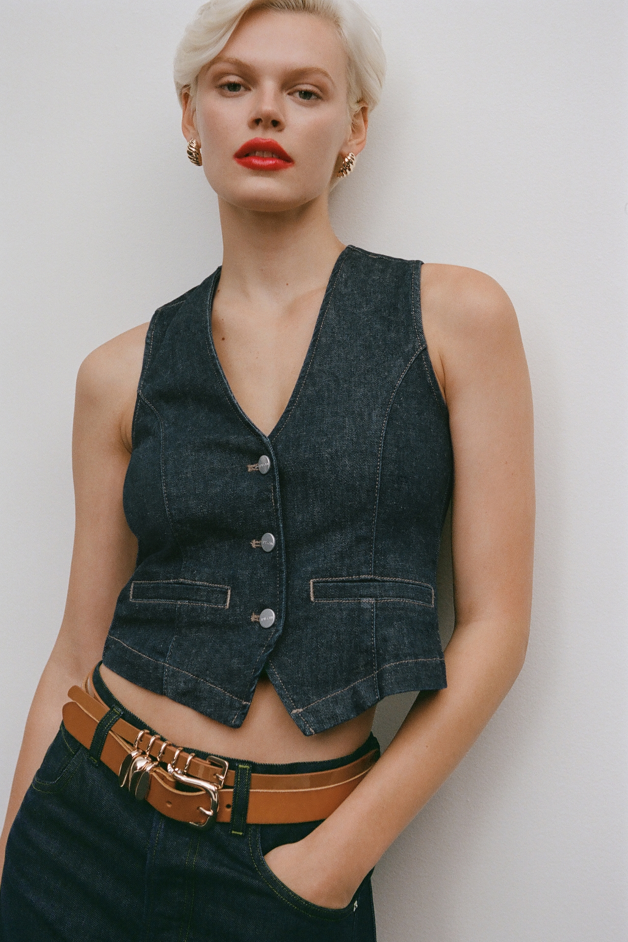 Pilcro Denim Vest