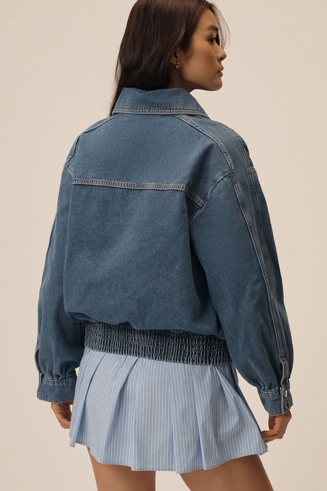 Pilcro Utility Denim Bomber Jacket #2
