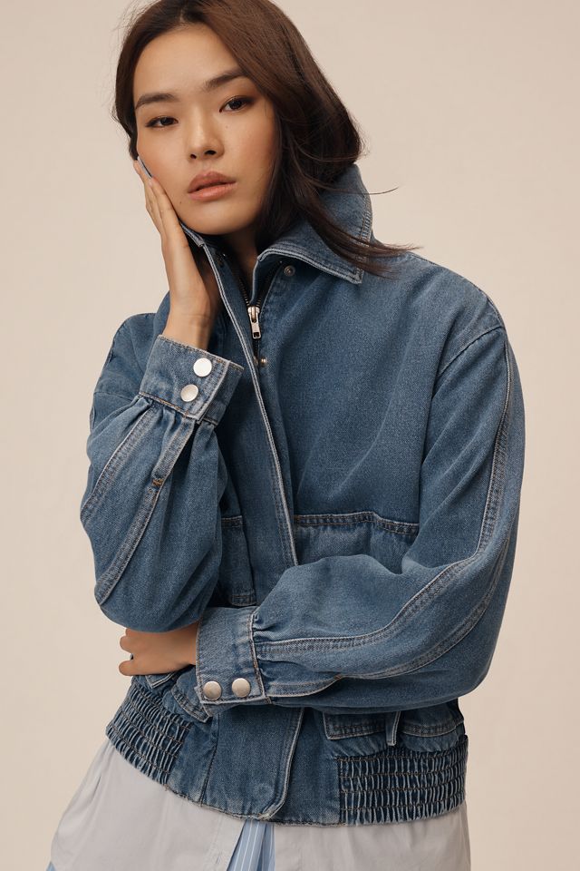 Pilcro Utility Denim Bomber Jacket #1