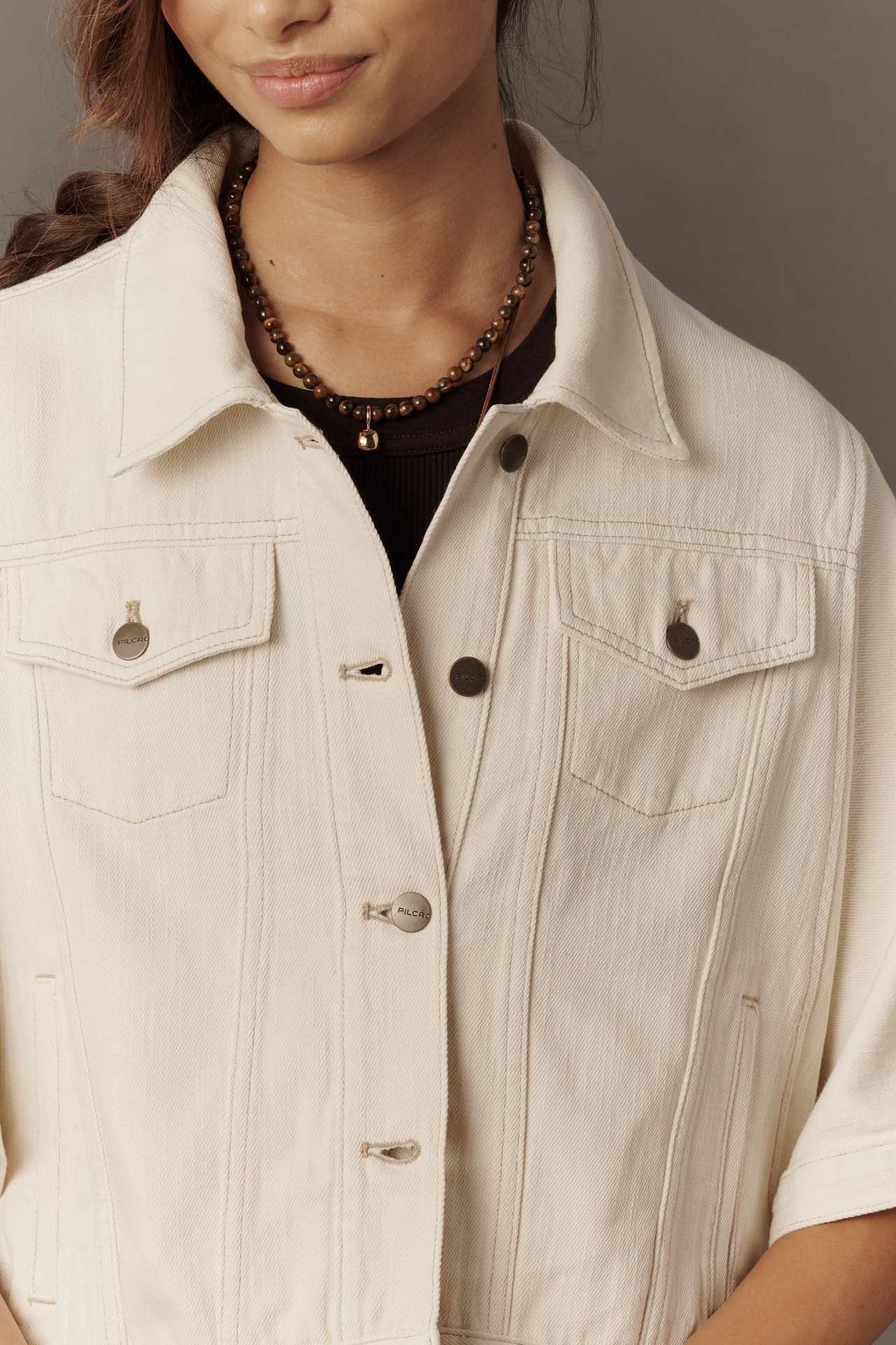 The Weston Cape Denim Boyfriend Jacket by Pilcro