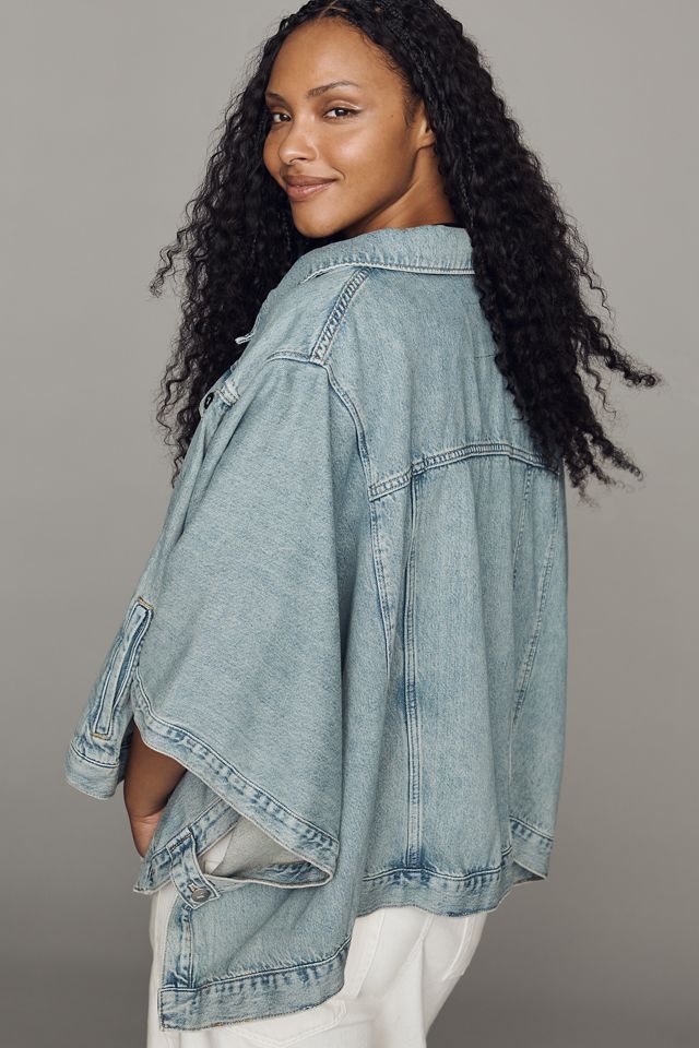 Pilcro Weston Cape Denim Boyfriend Jacket #6