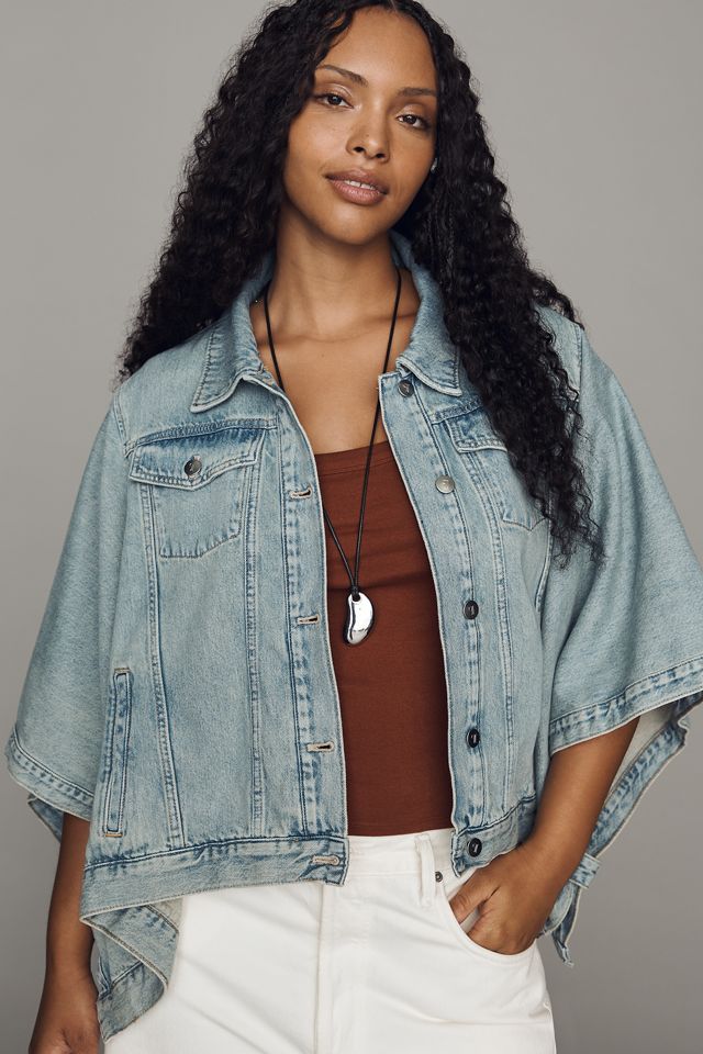 Pilcro Weston Cape Denim Boyfriend Jacket #4