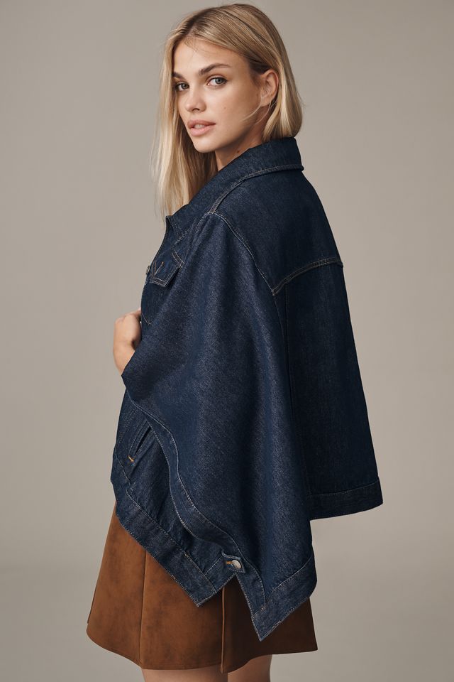 The Weston Cape Denim Boyfriend Jacket by Pilcro #3