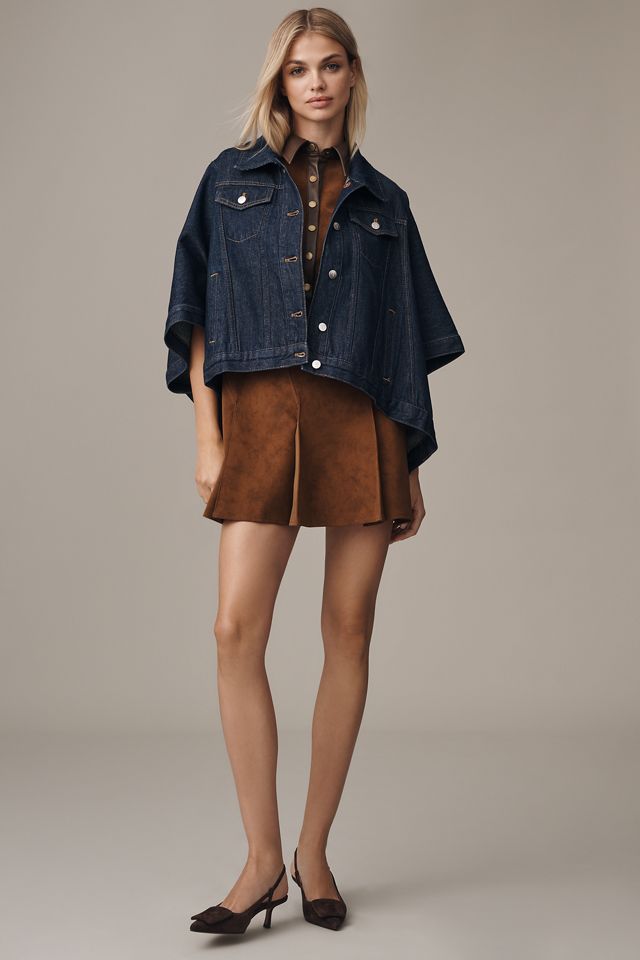 The Weston Cape Denim Boyfriend Jacket by Pilcro #4