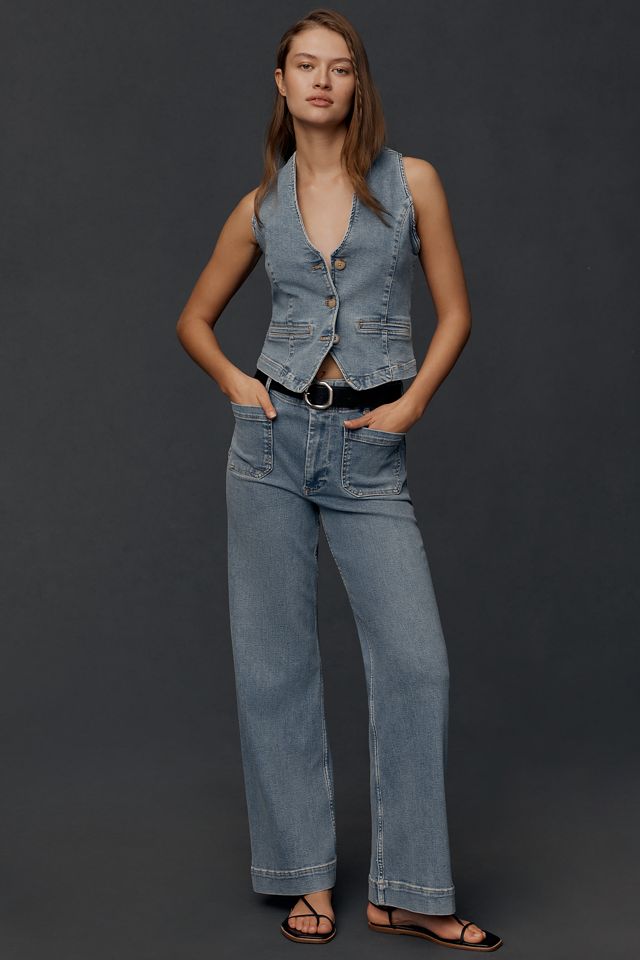The Jolene Regenerative Cotton Denim Vest by Pilcro #4