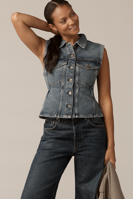 ほぼ新品 Ameri PEPLUM BALLOON BACK OPEN VEST Ameri（アメリ）の「PEPLUM BALLOON BACK OPEN VEST（ベスト）」 - WEAR